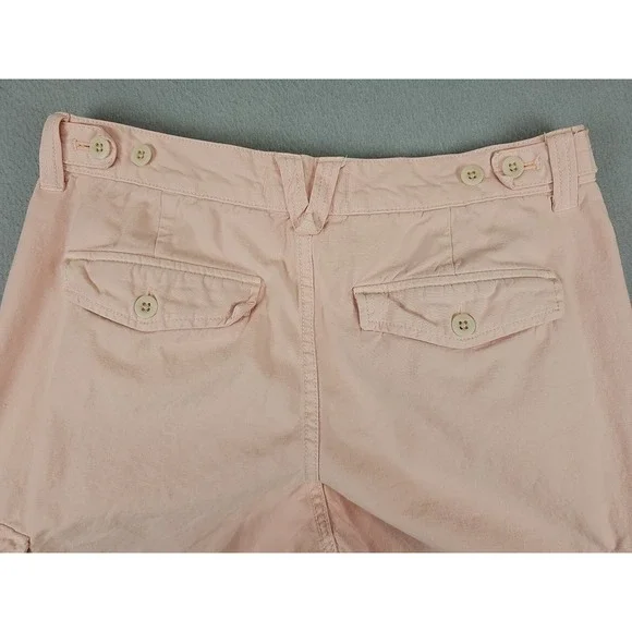 Madewell Pants‎ Women's Size 28x28 Light Pink Button Cargo Pockets Mid Rise - Picture 8 of 10